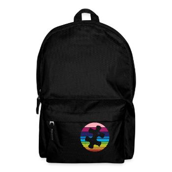 Retro Puzzle Heart Autism Awar... Autism Awareness - Backpack - black - Front