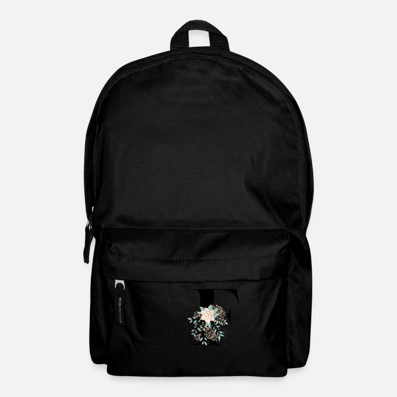 Buchstabe F Blühende - Rucksack - Schwarz