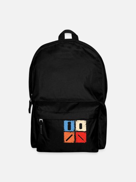 Kubb retro Quadrate kubb Yard Spielspieler - Rucksack - Schwarz