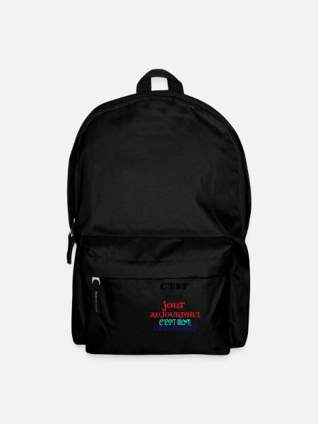 c'est mon jour aujourd'hui c'est mon anniversaire - Sac à dos - noir