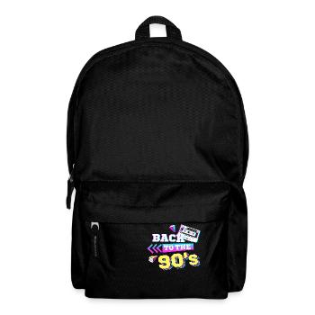 Back to the 90s 90er Jahre Retro - Rucksack - Schwarz - Vorne