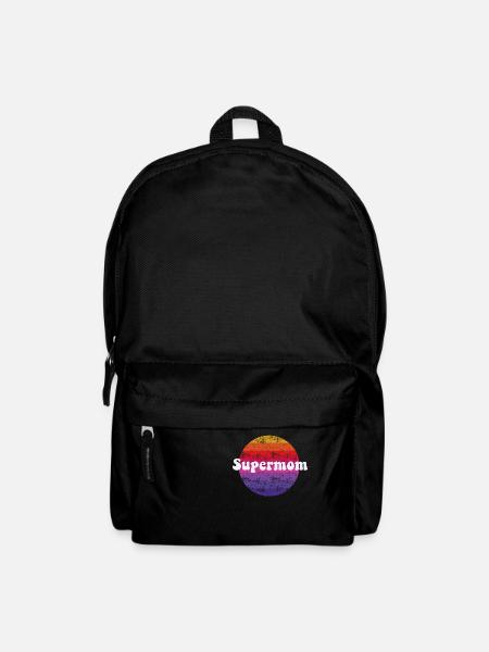 Supermom Retro Style Super Mutter - Rucksack - Schwarz