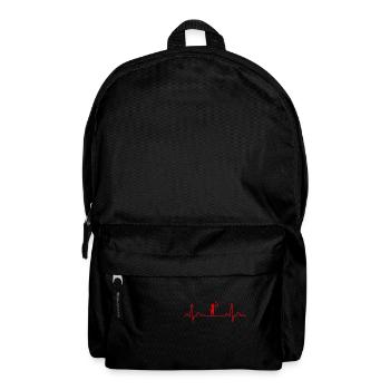 Heartbeat Bogenschießen Compound Bogen Geschenk - Rucksack - Schwarz - Vorne