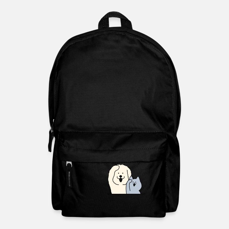 Hund und Katze - Rucksack - Schwarz