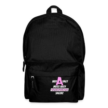 Whoever says A must also say Ramsamsam, Aramsamsam - Backpack - black - Front
