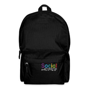 Social Maths école cadeau nerd professeur - Sac à dos - noir - Devant