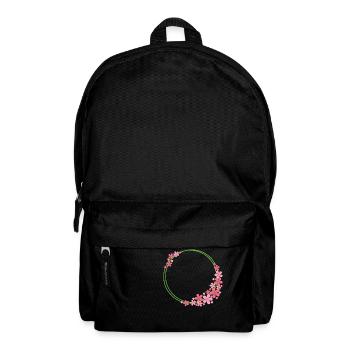 Flower Frame Round - Backpack - black - Front