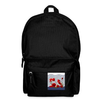 Mohn und See-Küste - Rucksack - Schwarz - Vorne