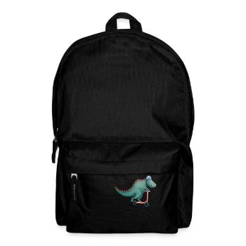 T-Rex rides e-scooter - Backpack - black - Front