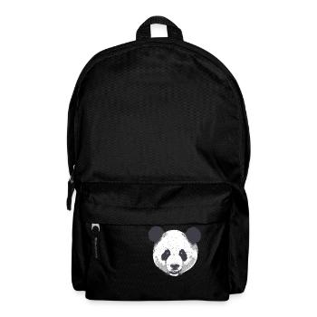 Panda head bear cool sweet realistic illustration - Backpack - black - Front
