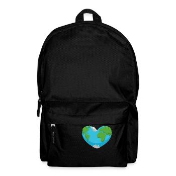 Earth Heart Nature Environment Planet Design - Backpack - black - Front