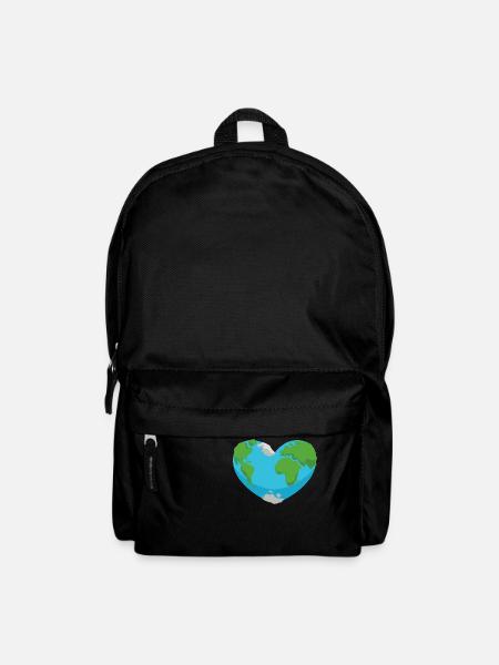 Erde Herz Natur Umwelt Planet Design - Rucksack - Schwarz
