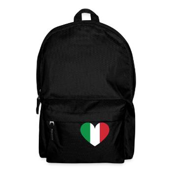 Italy Flag Country Italia Italians Heart Flag - Backpack - black - Front