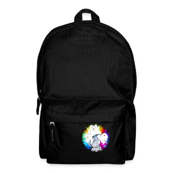 Little wolf howling at the moon - Backpack - black - Front
