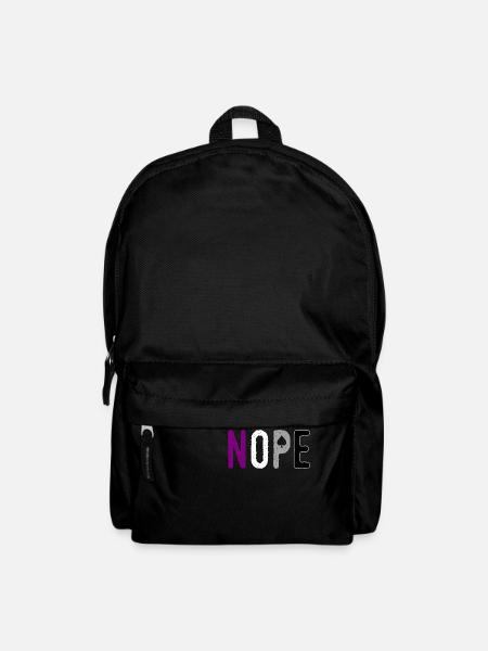 Nope Asexuell Pride Asexualité Ally - Sac à dos - noir