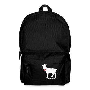 Ziege mit Fliege Tiere GOAT Lustig SPruch Shirt - Rucksack - Schwarz - Vorne