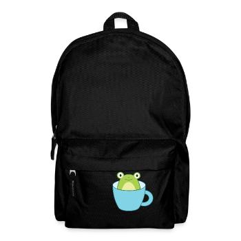 Frosch in der Tasse - Rucksack - Schwarz - Vorne