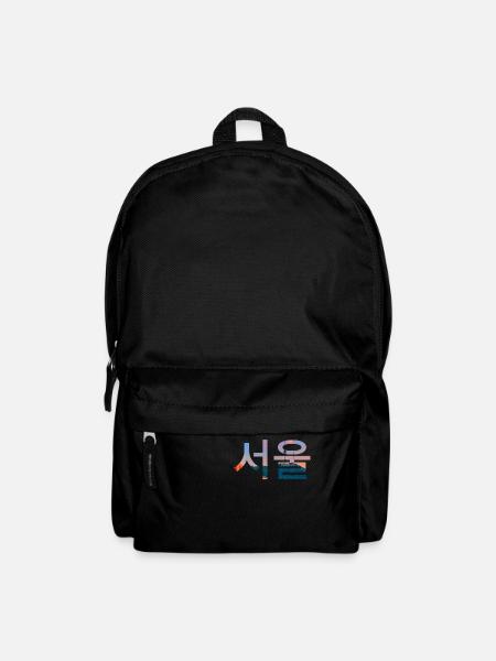 Seoul City Korea Korean Language Writing - Backpack - black