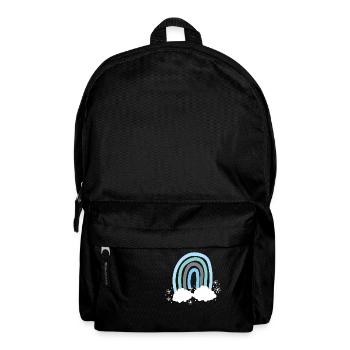 Blau Winter freundlicher Regenbogen - Rucksack - Schwarz - Vorne