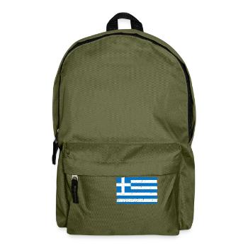 griechische Flagge - Rucksack - Olivgrün - Vorne