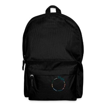 Yoga Wordcloud bunt - Rucksack - Schwarz - Vorne
