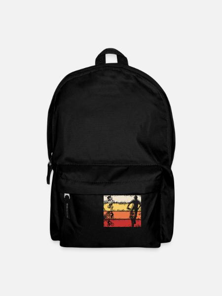 MTB - Vintage Mountain Bike MTB Bike Fahrer Downhi - Rucksack - Schwarz