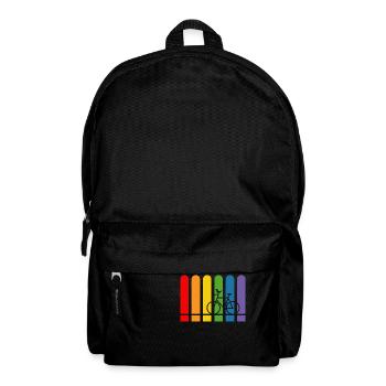 Vélo arc-en-ciel arrondi - Sac à dos - noir - Devant