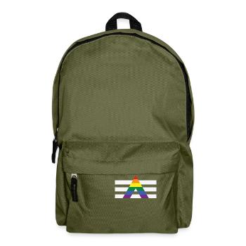 Ally Pride Flag - Backpack - olive green - Front