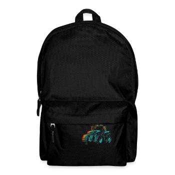 Traktor Retro Traktor Vintage Bauer Landwirt Trakt - Rucksack - Schwarz - Vorne