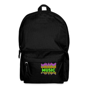 Music Equalizer LED Lights Rhythm Dance Stereo - Backpack - black - Front