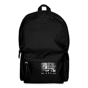 Trucker American Flag Truck Driver - Backpack - black - Front
