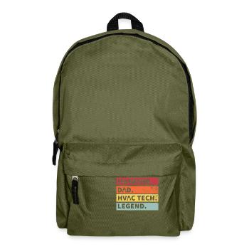 Husband Dad Legend Funny Gift - Backpack - olive green - Front