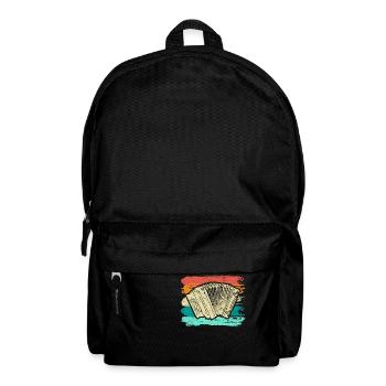 Retro Ziehharmonika, Steirische Harmonika Quetschn - Rucksack - Schwarz - Vorne