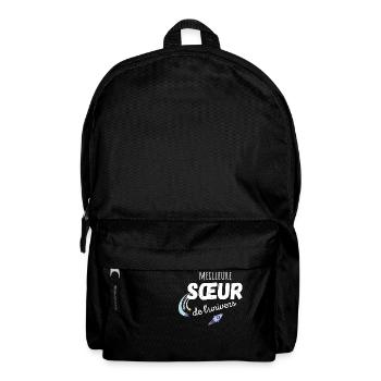 meilleure sœur de l'univers cadeau sœur - Sac à dos - noir - Devant