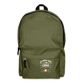 Je peux pas j'ai cèpes humour champignons cèpes - Sac à dos - vert olive - Devant