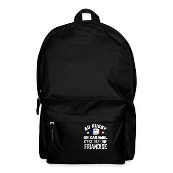 Au Rugby Un Caramel C'est Pas Une Friandise - Sac à dos - noir - Devant