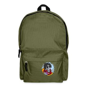 Piratenschädel relaxen - Rucksack - Olivgrün - Vorne