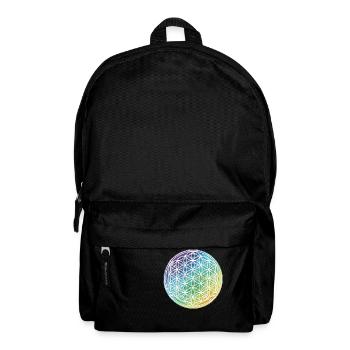 Fleur de Vie Rainbow Idée Cadeau 005-034 - Sac à dos - noir - Devant