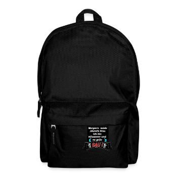 Morgens müde Abends Blau ich bin Plasterer - Rucksack - Schwarz - Vorne