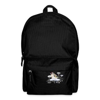 Loving watercolor drawing thistle finch in the snow - Backpack - black - Front