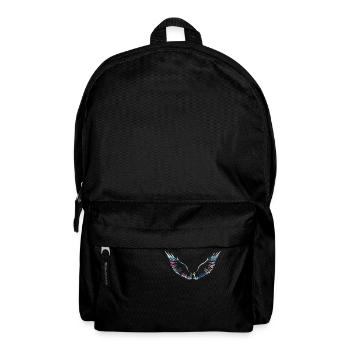 angelwings,wings,watercolor,red,angel wings - Backpack - black - Front