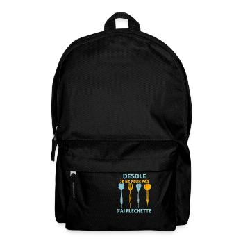 desole je ne peux pas j'ai fléchette humour cadeau - Sac à dos - noir - Devant