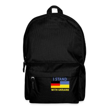 ich stehe zur ukraine -drapeau deutschland - Rucksack - Schwarz - Vorne