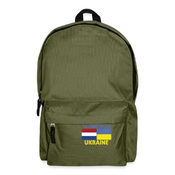 netherlands Stand With Ukrain I Stand With Ukraine - Backpack - olive green - Front