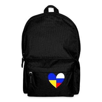 Ukraine Russland Frieden Herz - Rucksack - Schwarz - Vorne