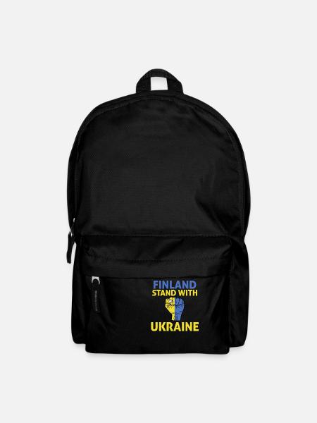 Finland Stand With Ukrain I Stand With Ukraine - Backpack - black