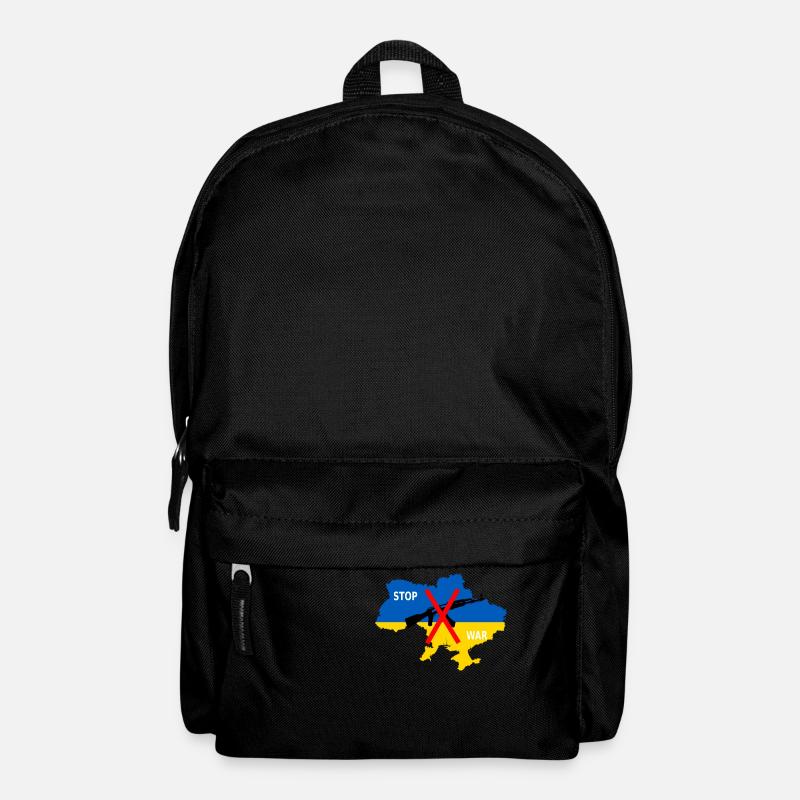 Support Ukraine, Ukraine - stop the war - Backpack - black