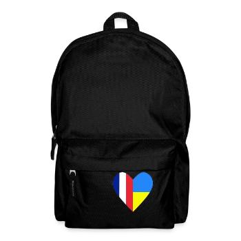 Frankreich Ukraine Herz - Rucksack - Schwarz - Vorne