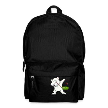 dab dabbing eisbär golf bear ballsportart polar 18 - Backpack - black - Front