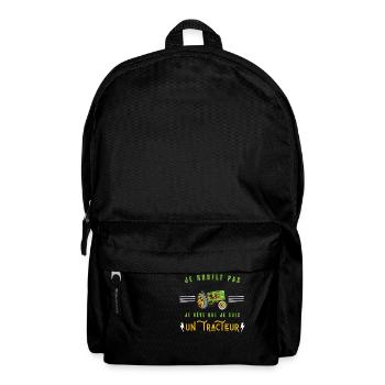 je ronfle pas je rêve je suis un tracteur - Sac à dos - noir - Devant
